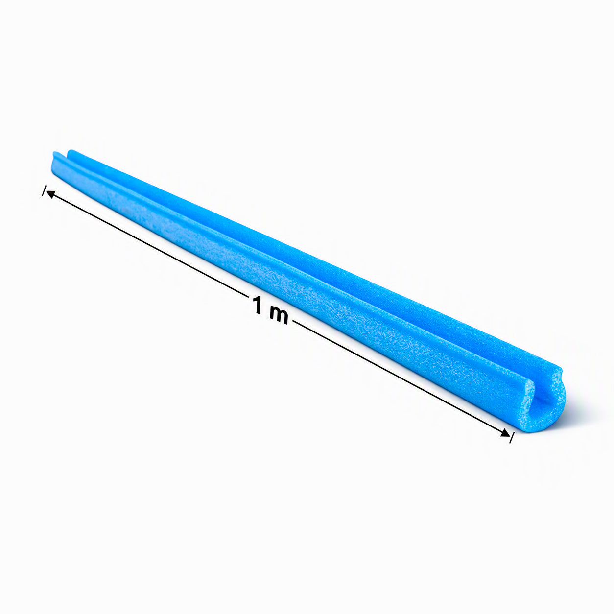 blue U Tulip foam edge protectors in a 1m straight length