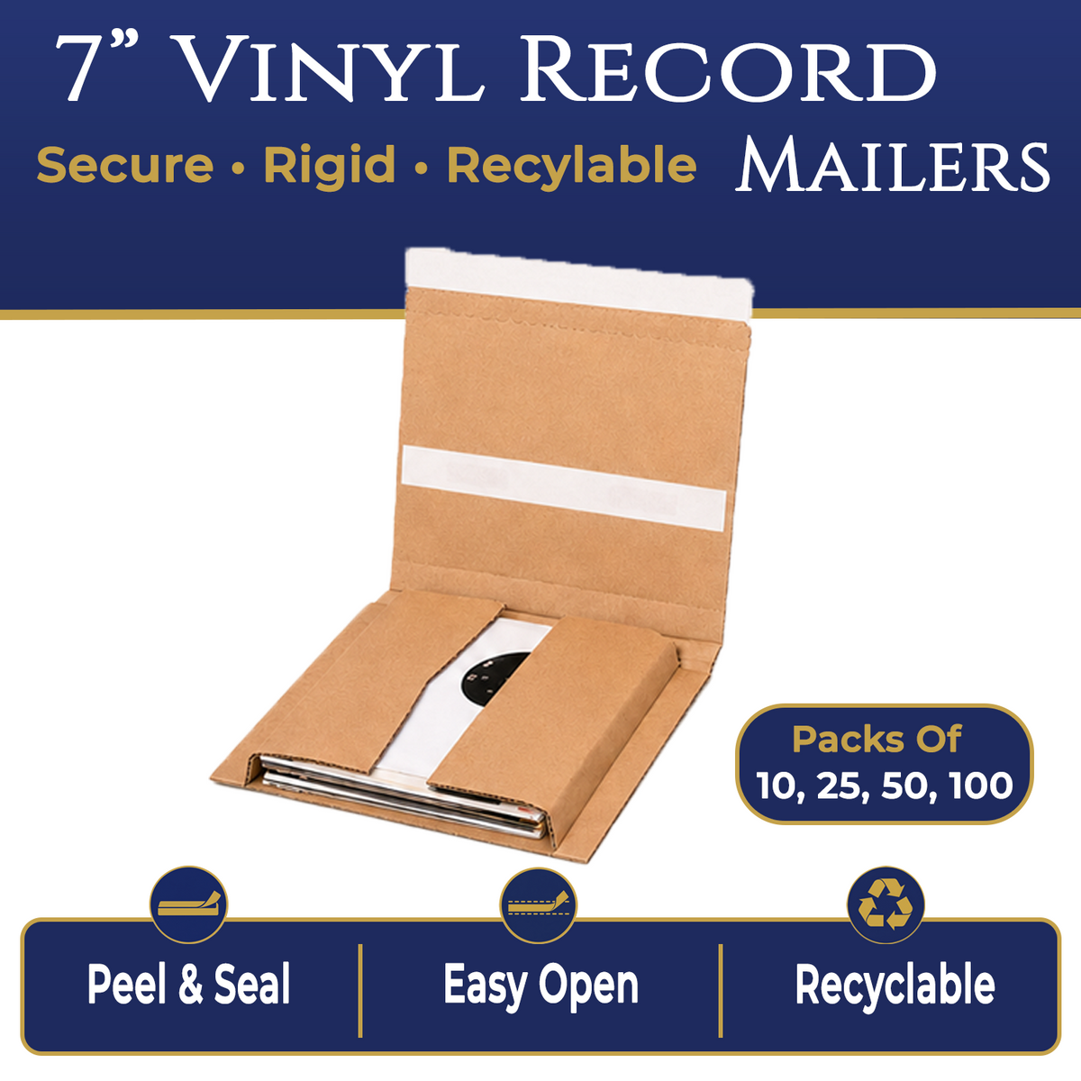 7 inch Vinyl Record Mailer | Secure Rigid Protection
