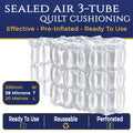 Sealed Air 3-Tube Quilt Cushioning Bubble Protection  - Pre‑Inflated
