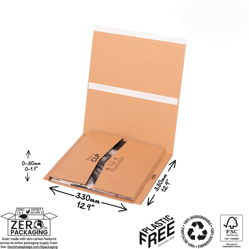 12 inch vinyl record mailer – reinforced corner protection – Salisbury Pack & Post