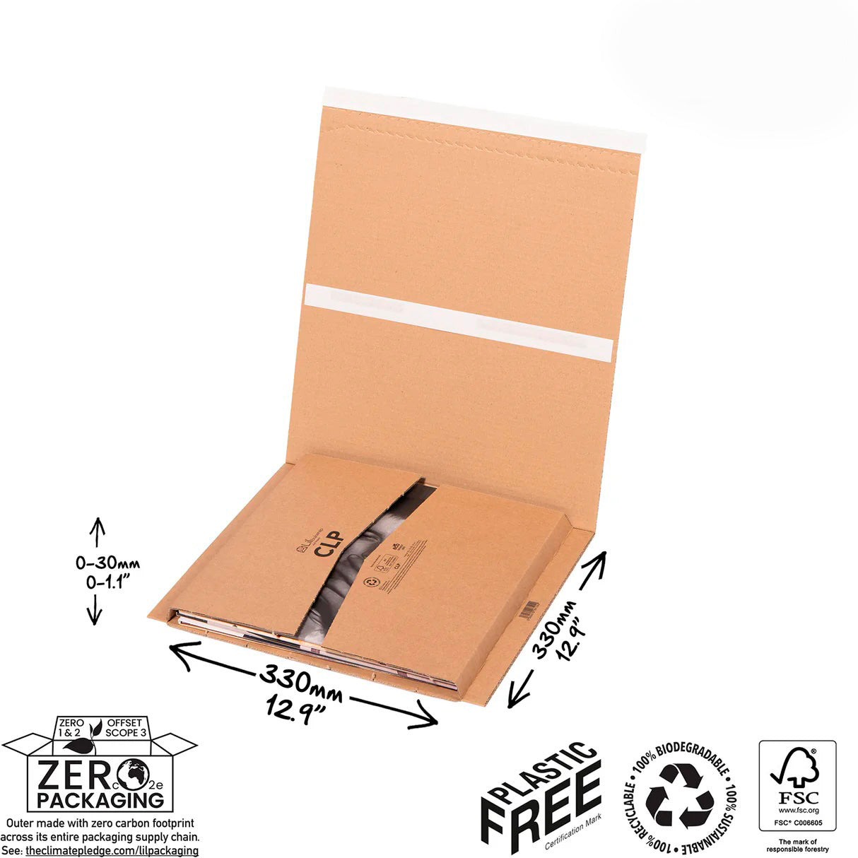 12 inch vinyl record mailer – reinforced corner protection – Salisbury Pack & Post