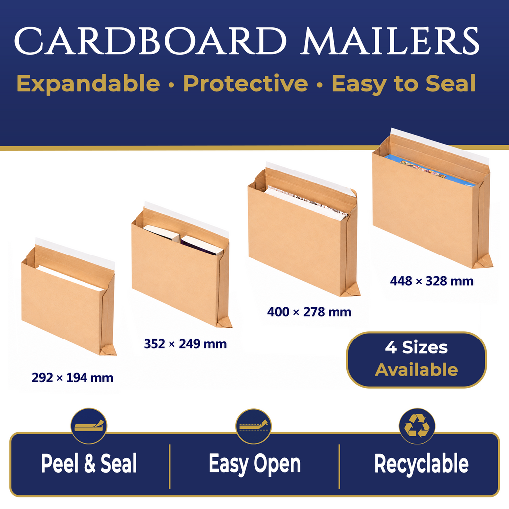 Expandable Cardboard Mailers – Protective Packaging for Books, Prints & Documents