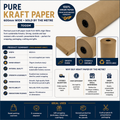 Pure kraft paper by the metre, 600mm wide and 70gsm