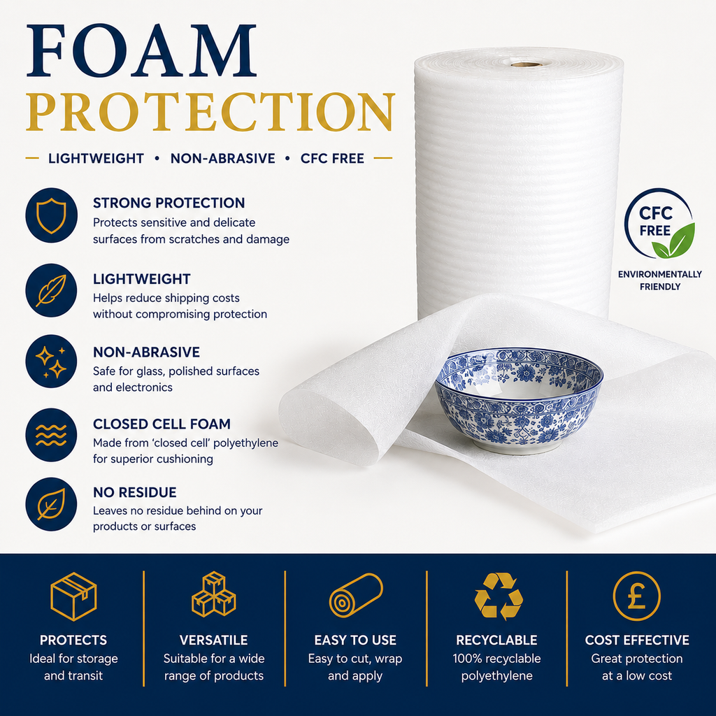 protective foam rolls – premium packing foam – Salisbury Pack & Post