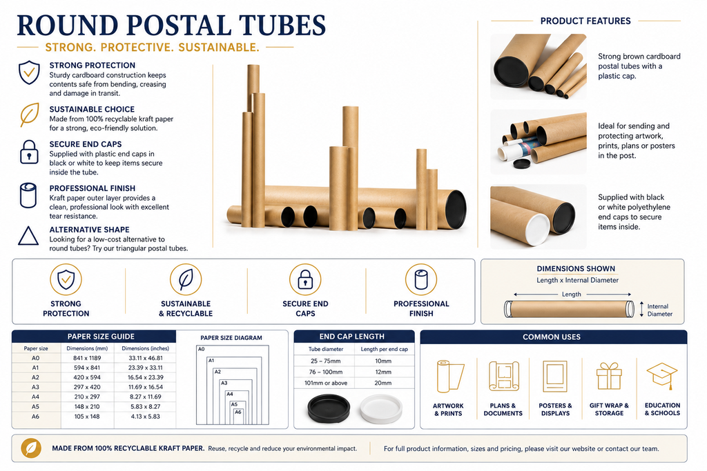 Postal Tubes - Size 1-12