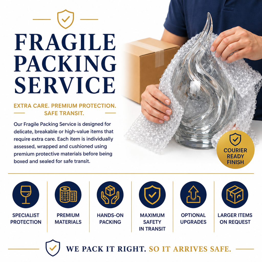 Fragile packing service – gallery image of specialist packing