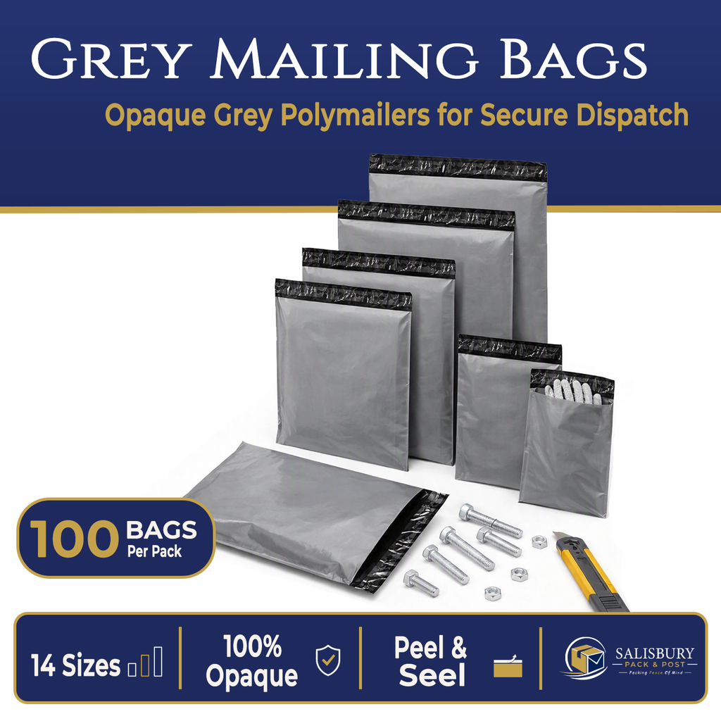 Grey Mailing Bags | Peel & Seal | 55 Micron