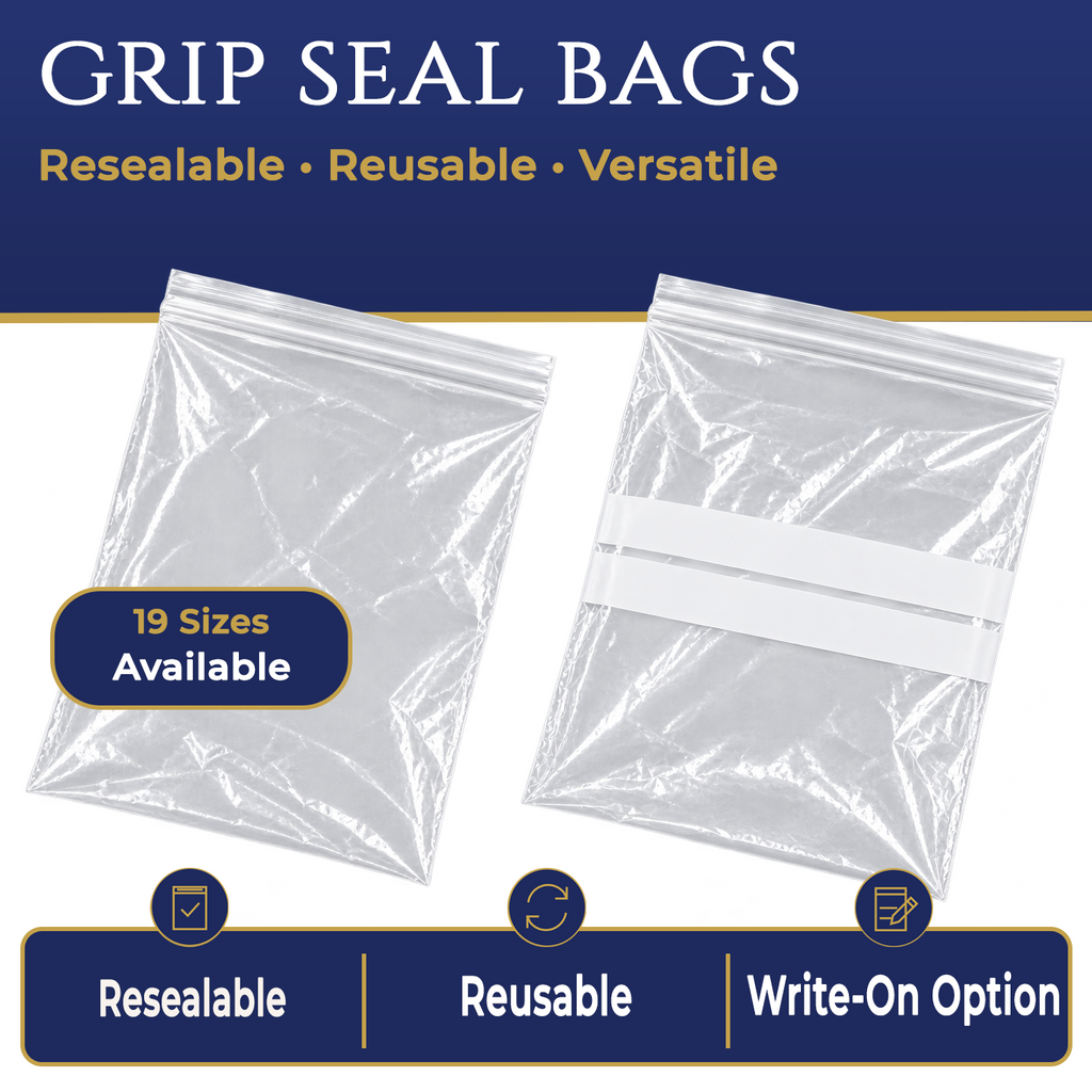 Grip Seal Bags - 45 Micron - Size 1-19