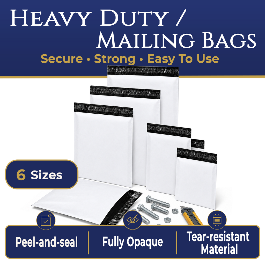 Heavy Duty Mailing Bags – 90 Micron - Size 1-6