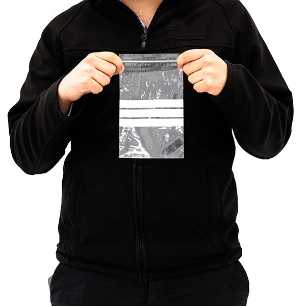 Grip Seal Bags 127 × 191 mm Clear Write-On Panel Resealable Plastic Bag