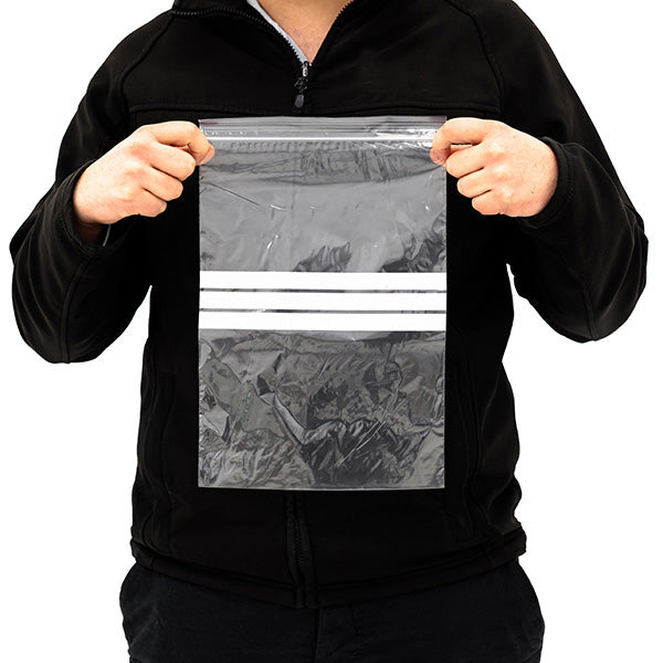 Grip Seal Bags 229 × 324 mm Clear Write-On Panel Resealable Plastic Bag