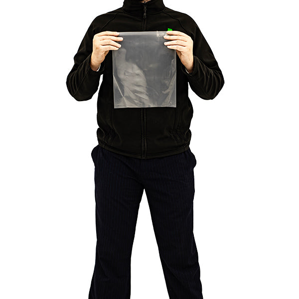 250 × 300mm clear LDPE polythene bags with high clarity finish