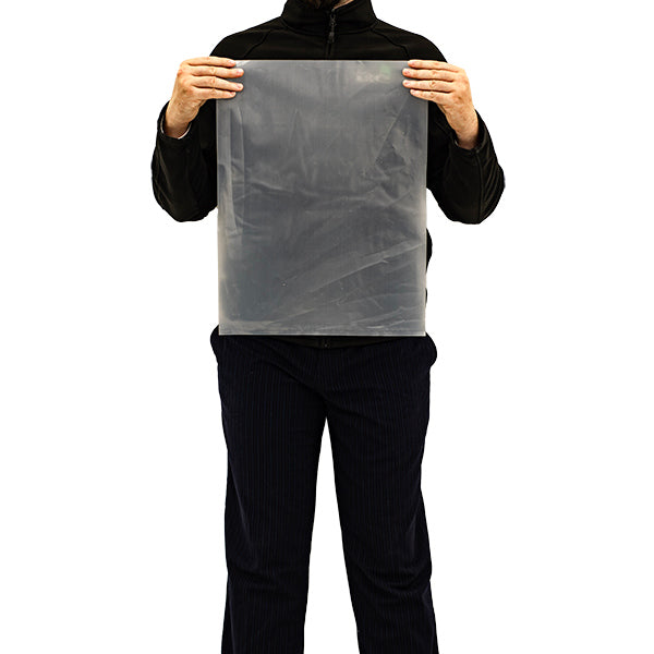 375 × 500mm clear food-safe polythene bags for bulk packaging