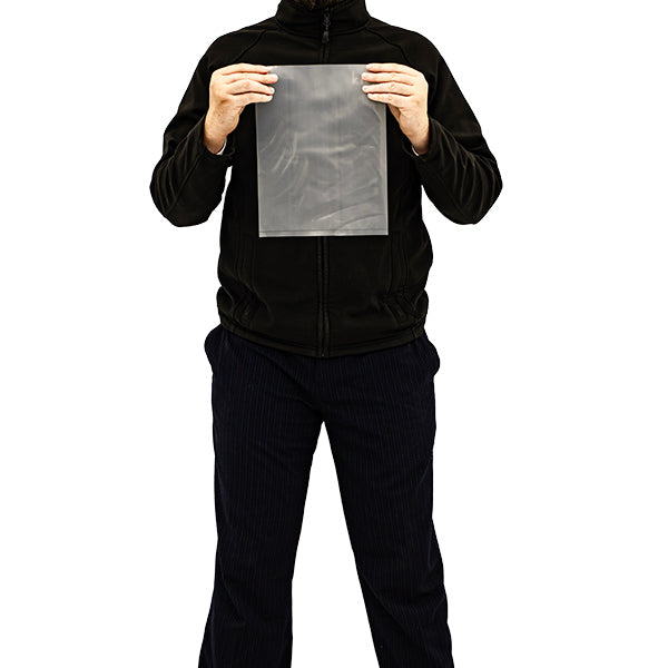 225 × 300mm clear polythene bags for packing clothing and accessories